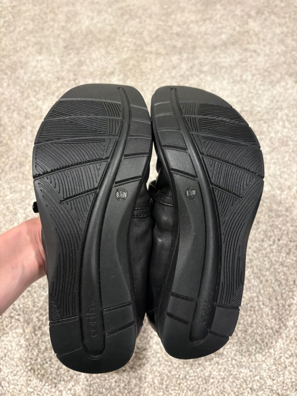 Earth ‘Korvino’ Mary Jane Casual Black Leather Arch Support Flat Shoe 8.5 wide - Picture 10 of 12